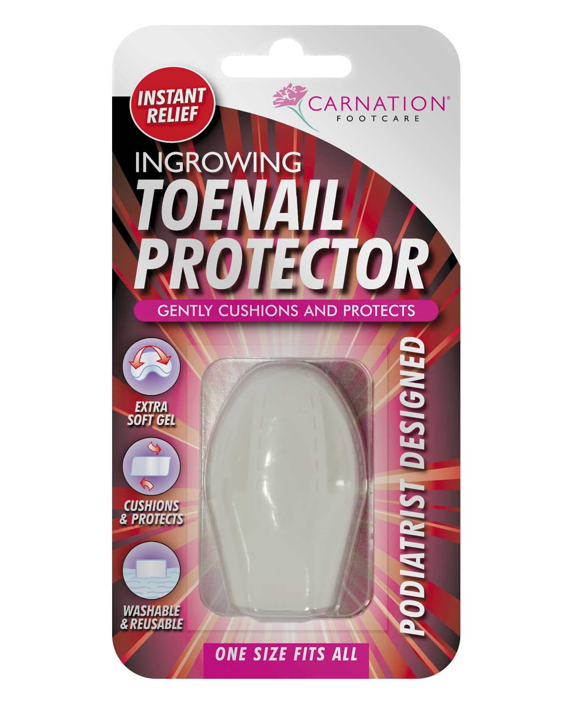 Ingrowing Toenail Protector Carnation Footcare